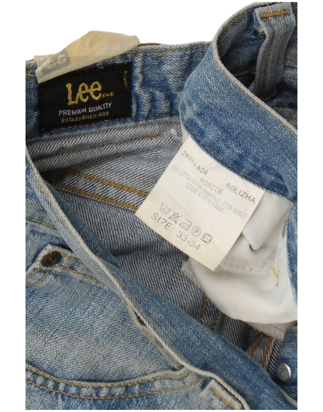 Jeans dritti da uomo Lee W33 L34 cotone blu
