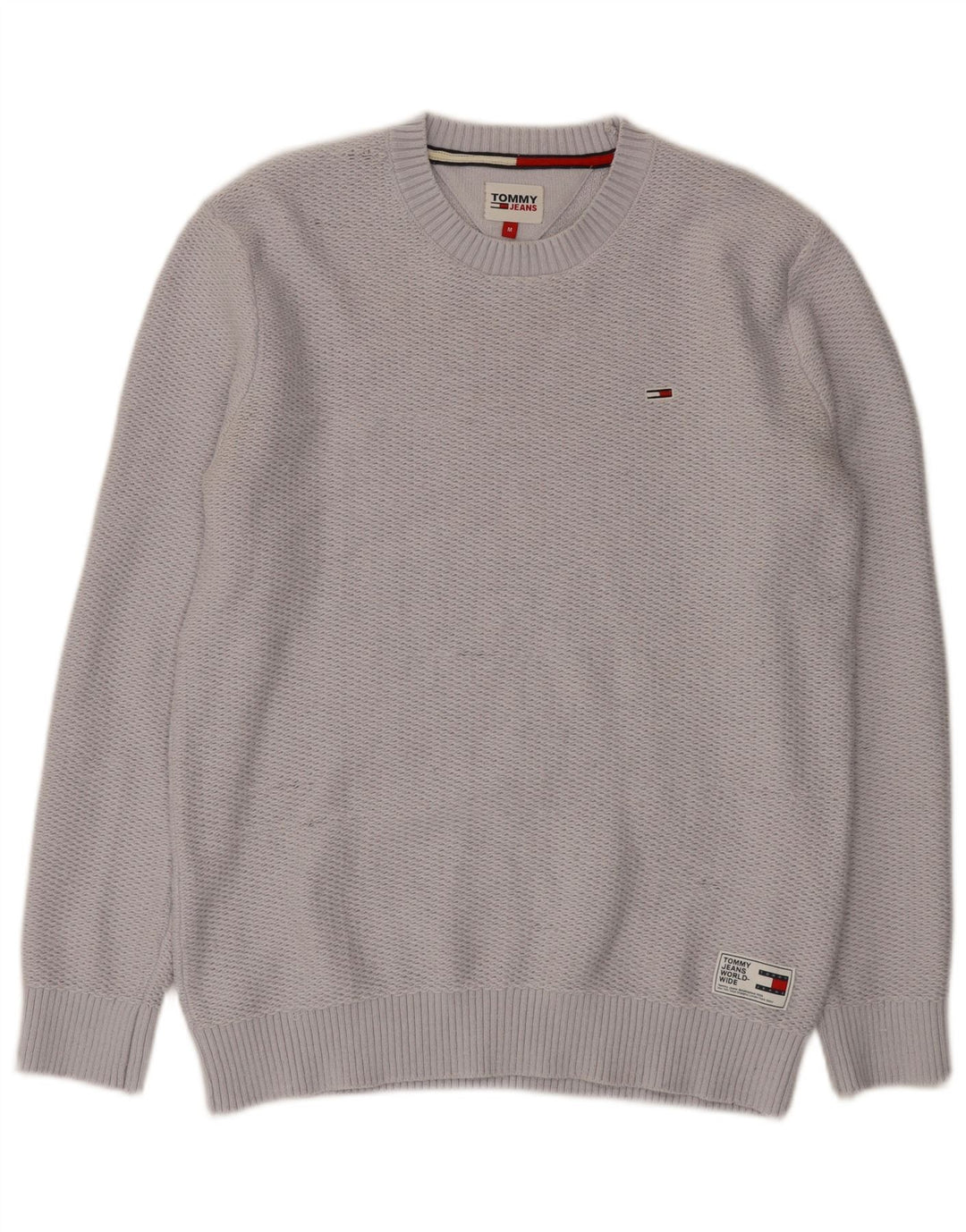 Maglione maglione girocollo da uomo Tommy Hilfiger poliestere grigio medio