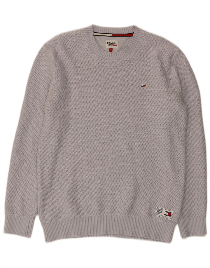 Maglione maglione girocollo da uomo Tommy Hilfiger poliestere grigio medio