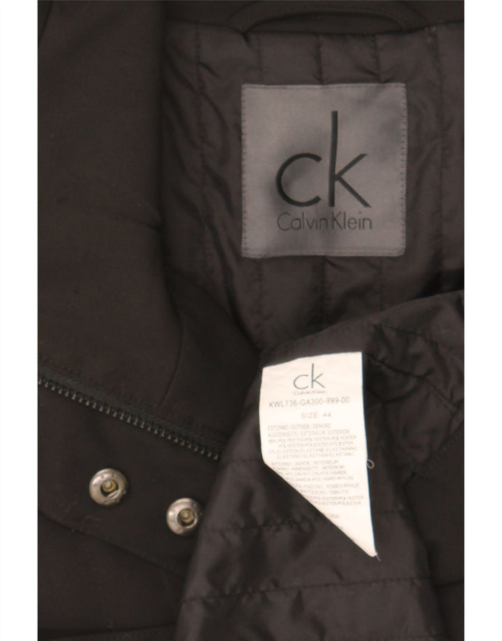 CALVIN KLEIN Womens Overcoat IT 44 Medium Black Polyester Vintage Calvin Klein and Second-Hand Calvin Klein from Messina Hembry 
