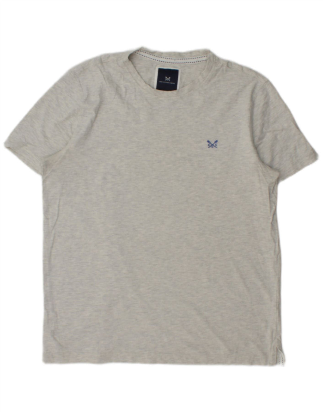 CREW CLOTHING T-shirt da uomo Top in cotone mélange grigio medio