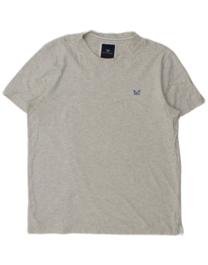 CREW CLOTHING T-shirt da uomo Top in cotone mélange grigio medio