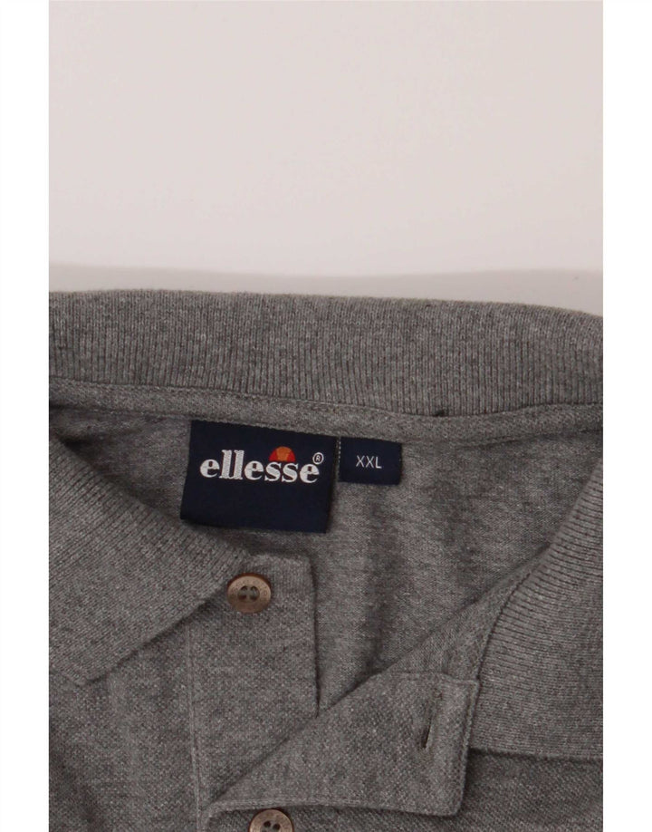 Polo da uomo Ellesse 2XL in cotone grigio