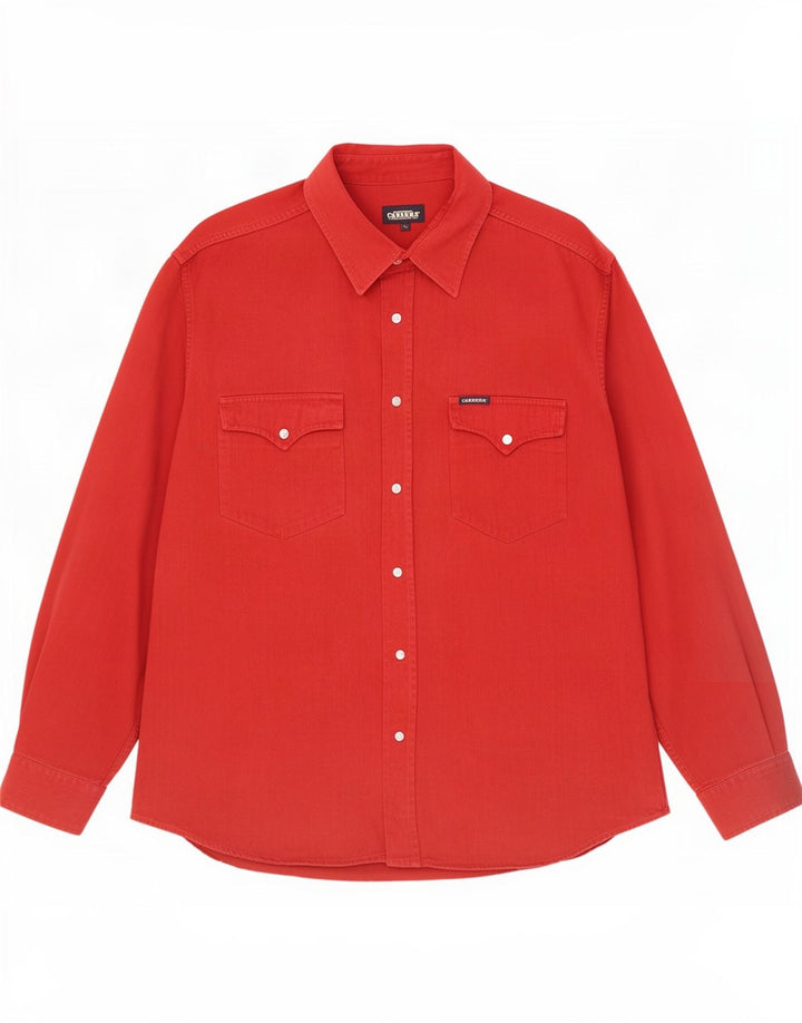 Camicia da uomo Carrera XL in cotone rosso
