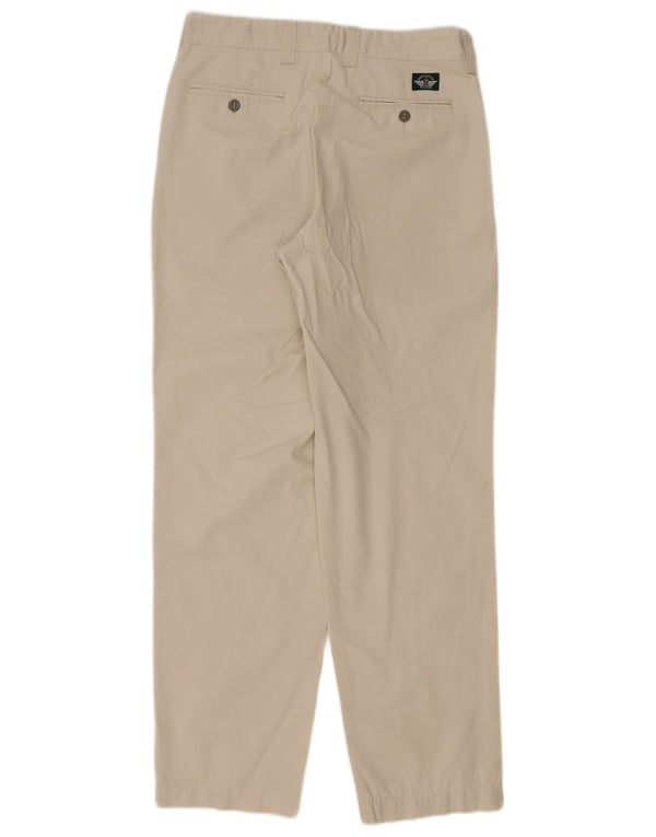 DOCKERS Pantaloni chino dritti kaki da uomo W31 L32 in cotone beige