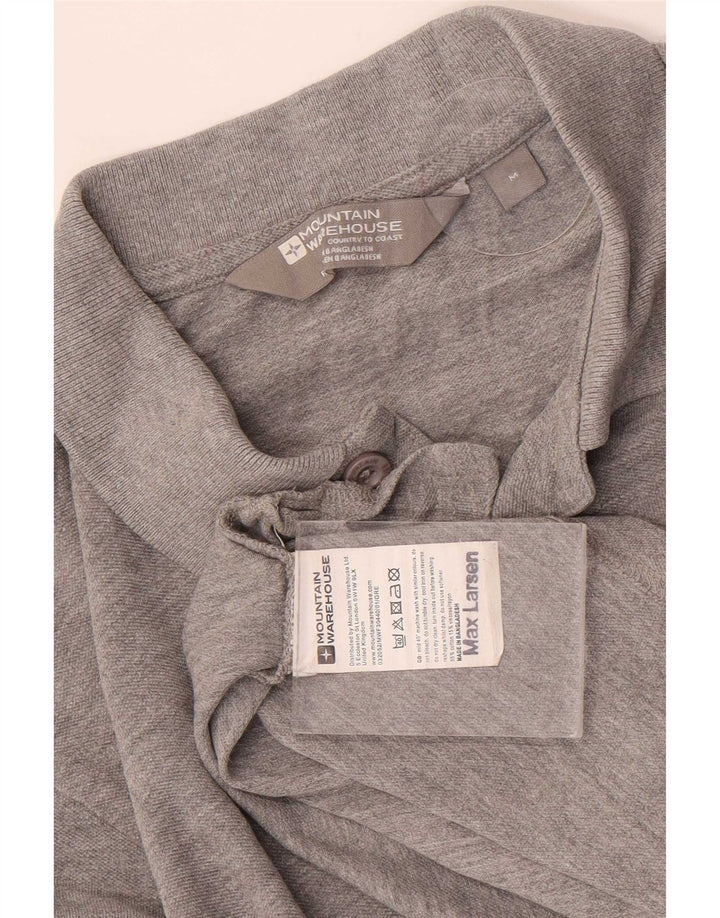 Polo da uomo Mountain Warehouse in cotone grigio medio