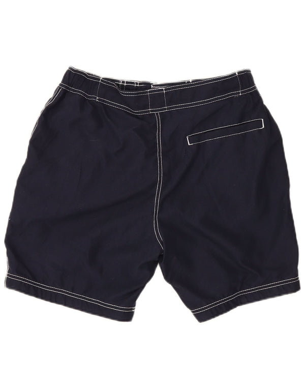 Pantaloncini da bagno regolari da uomo con grafica Superdry, grandi in poliestere blu navy