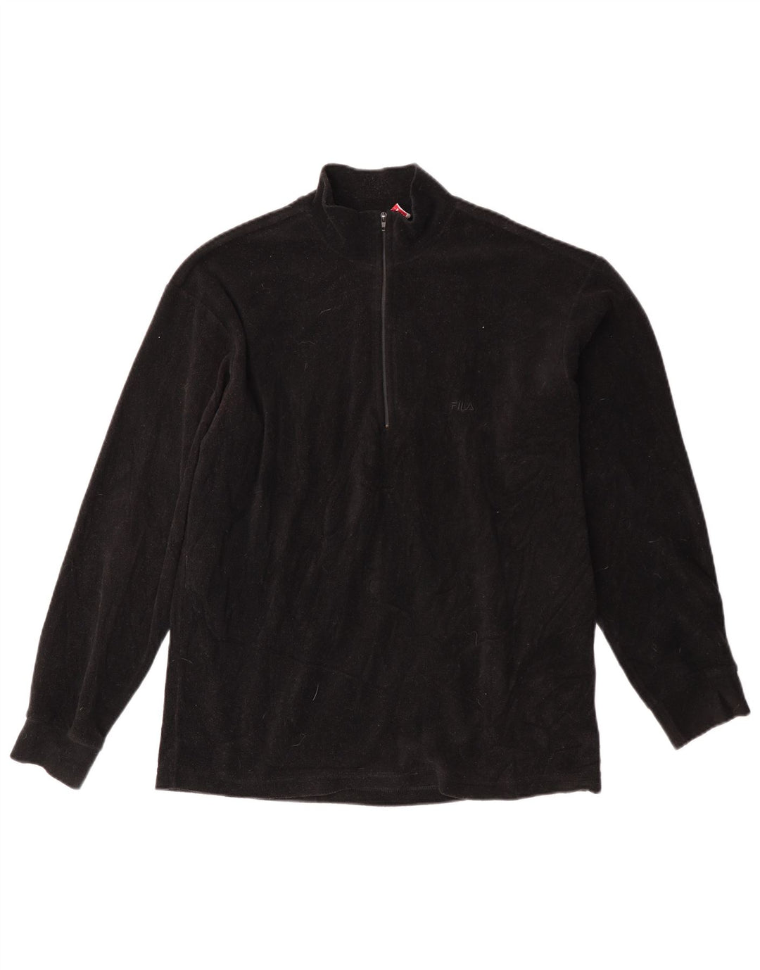 Maglione in pile da uomo FILA con zip e collo IT 48 medio nero