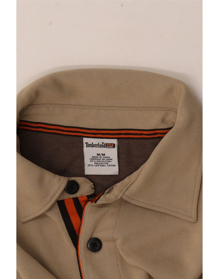 Polo da uomo Timberland in poliestere color block beige medio