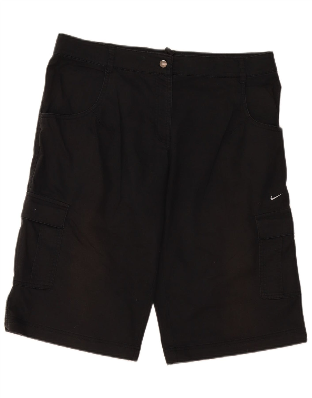 Pantaloncini cargo Nike da donna UK 12 medi W36 cotone nero