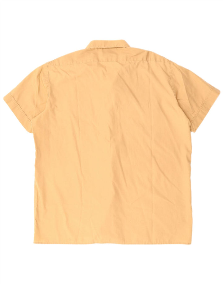 Camicia vintage da uomo a maniche corte grande beige