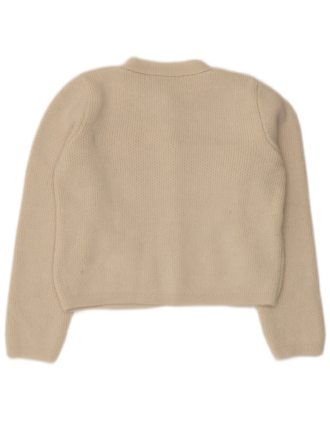 Maglione cardigan corto da donna Zara UK 12 Acrilico beige medio