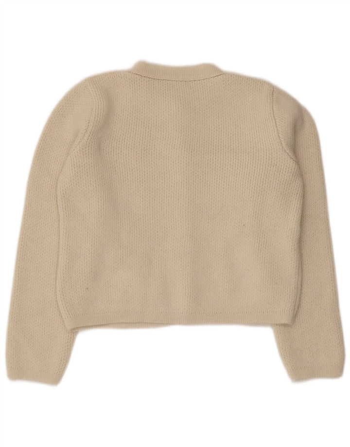 Maglione cardigan corto da donna Zara UK 12 Acrilico beige medio