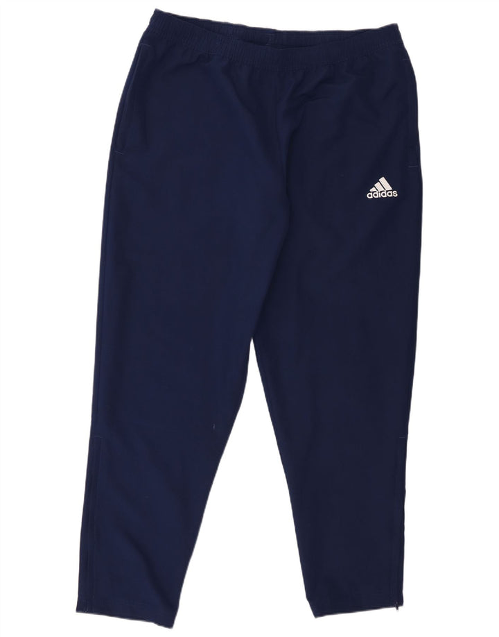 Pantaloni da tuta Adidas Aeroready da uomo XL in poliestere blu navy
