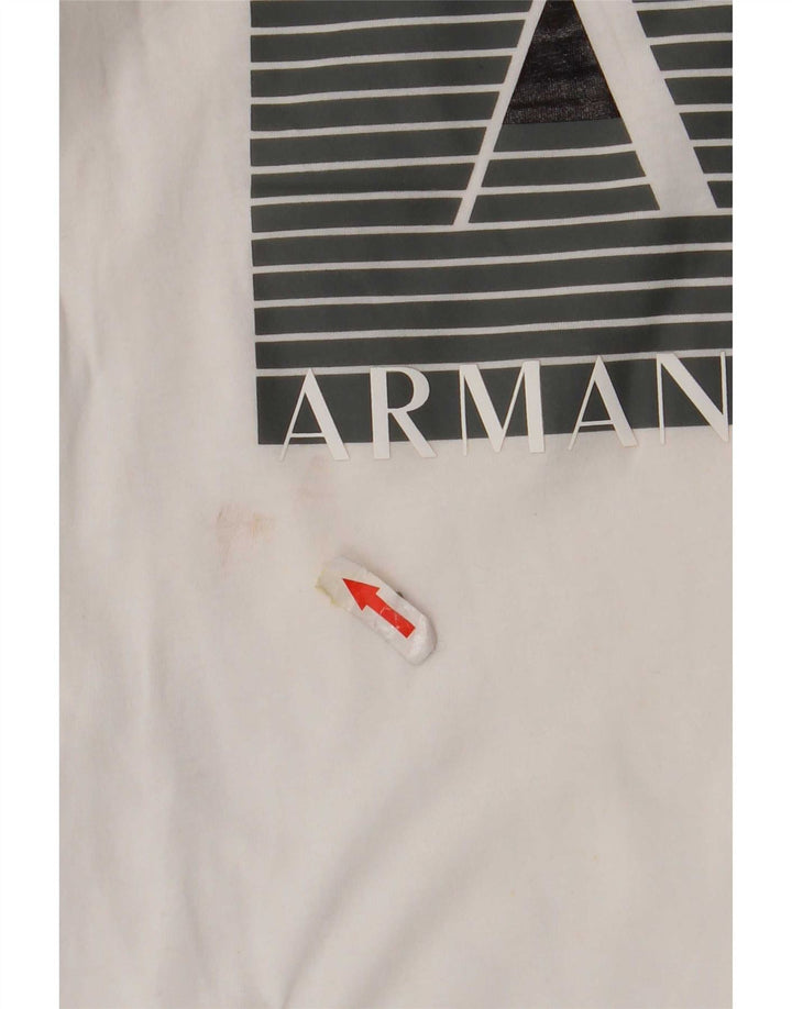 T-shirt grafica da uomo Armani Exchange Top in cotone bianco medio
