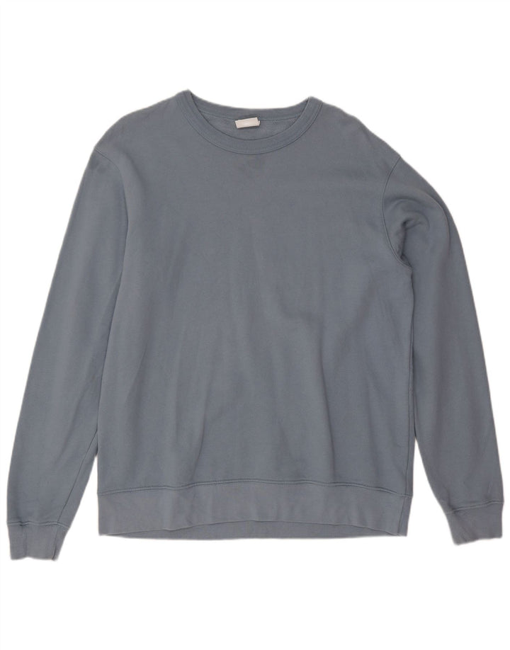 Felpa Zara Uomo Maglione Large Blu Cotone