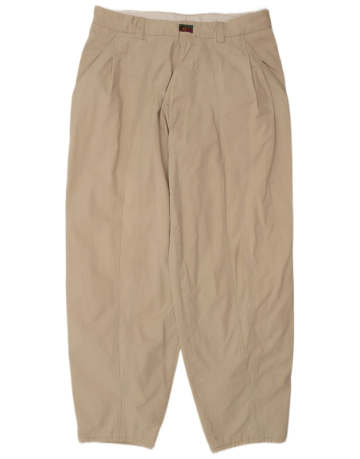 Pantaloni chino con pegging da uomo HUGO BOSS W34 L32 in cotone beige