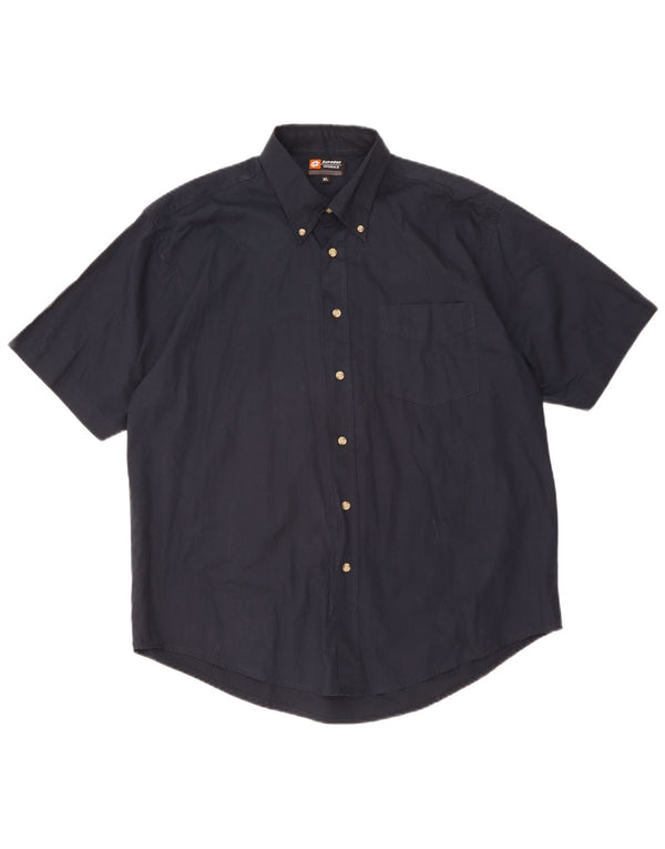 Camicia a maniche corte da uomo LOTTO XL in cotone blu navy