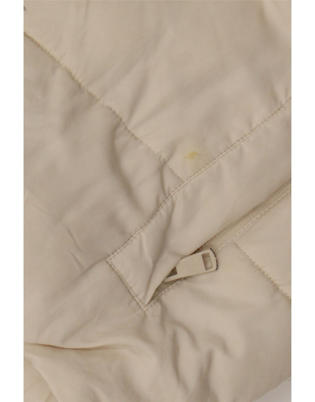 Giacca imbottita oversize con cappuccio da donna Zara UK 6 XS poliestere bianco sporco