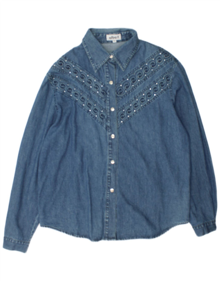 Camicia in denim da donna Albert UK 20 2XL cotone blu