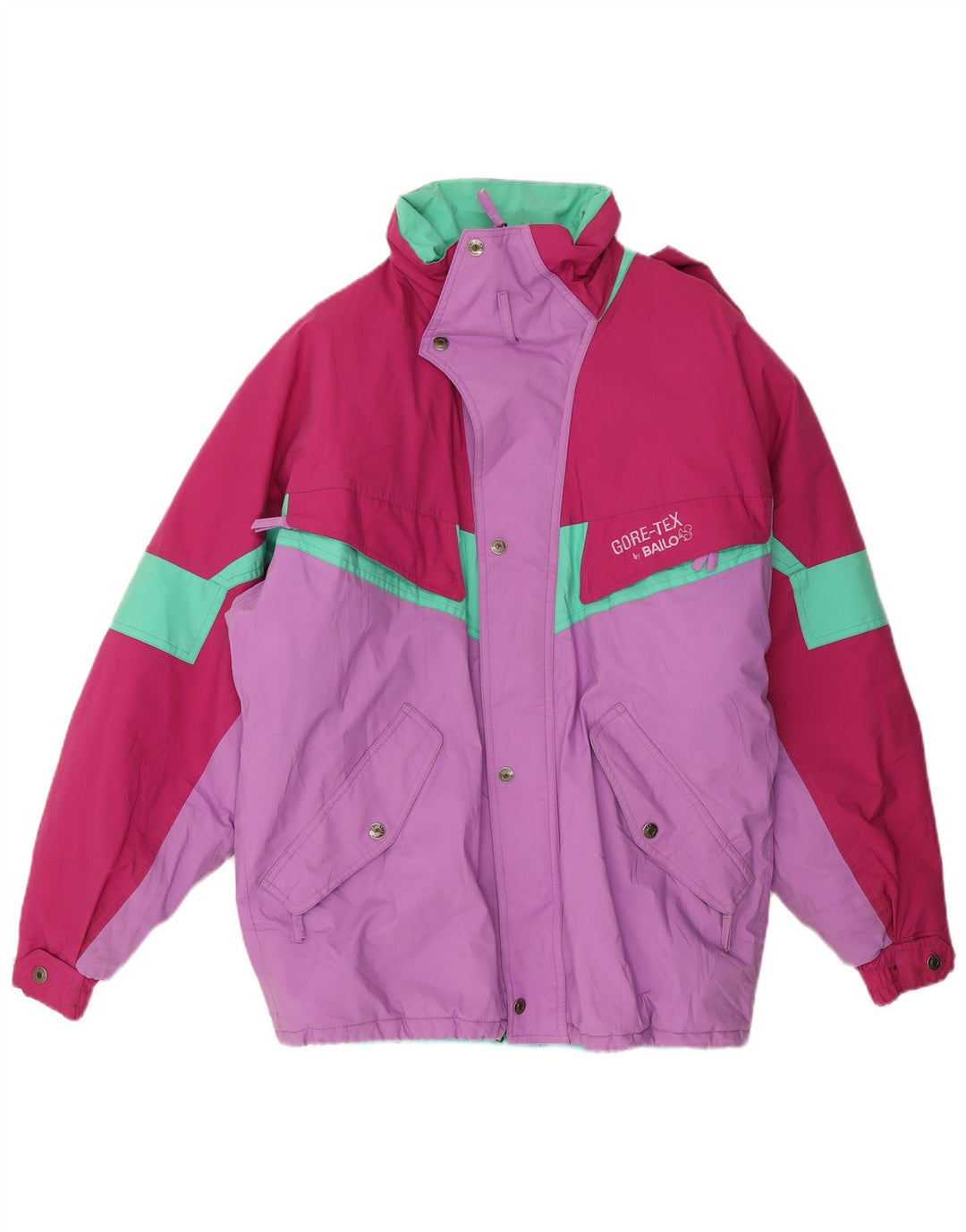Giacca da sci impermeabile Gore-Tex da donna Bailo IT 46 Large Pink Colourblock