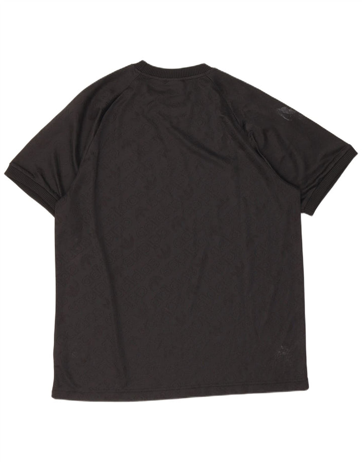 T-shirt da uomo Adidas Top media nera in poliestere