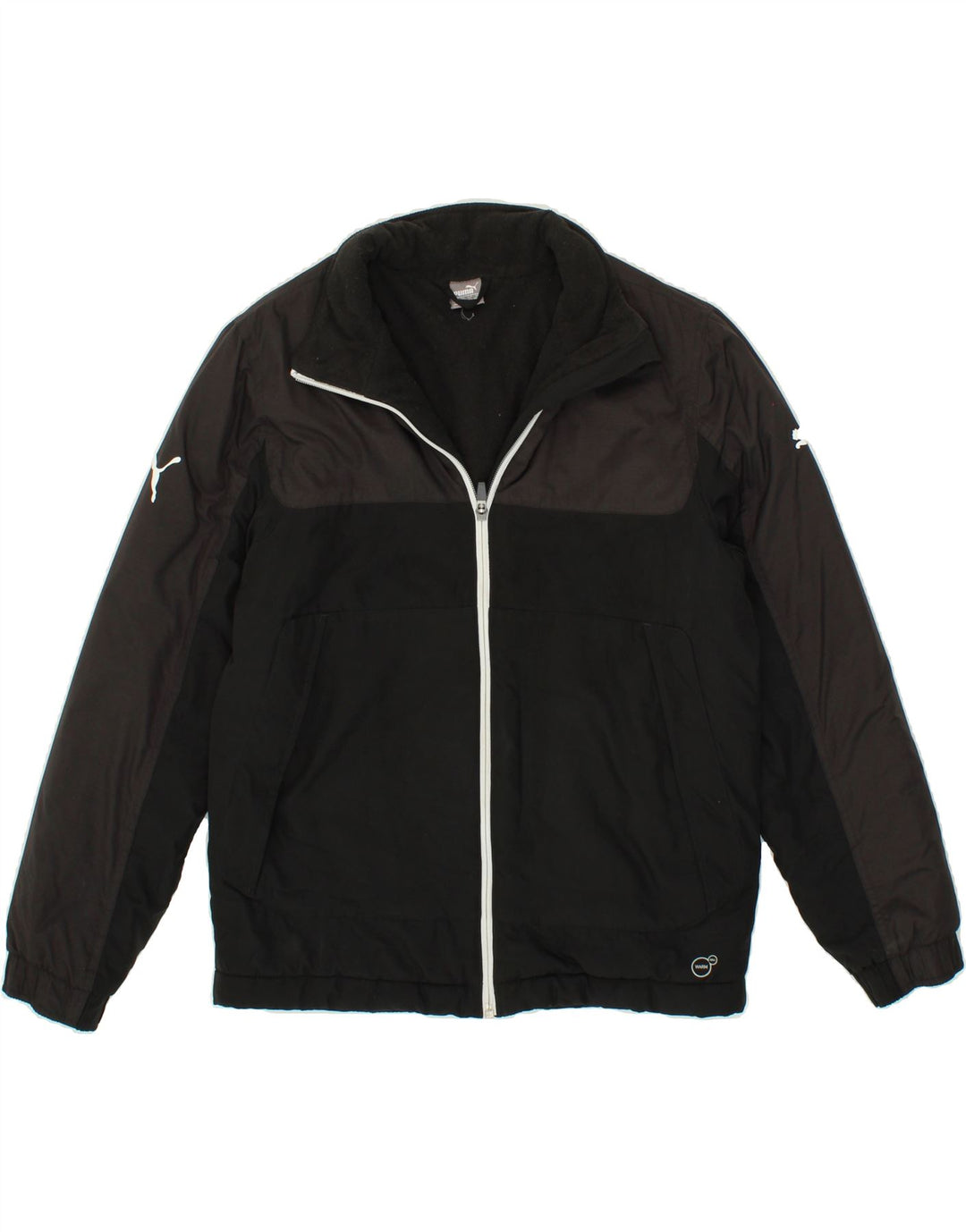 PUMA Boys Windbreaker Jacket 13-14 Years XL Black Colourblock Polyester Vintage Puma and Second-Hand Puma from Messina Hembry 