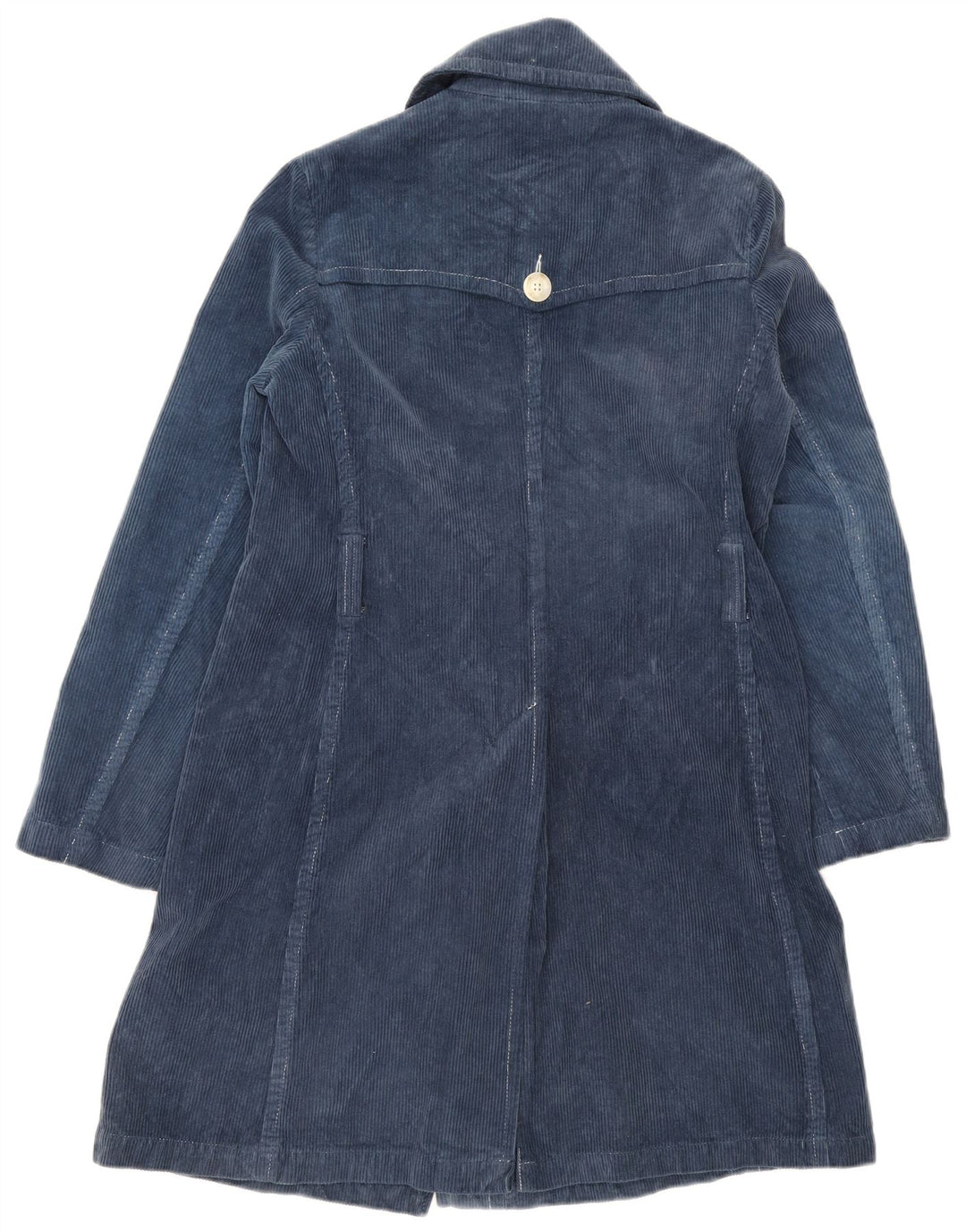 Cappotto da donna in velluto a coste Benetton IT 44 cotone medio blu navy