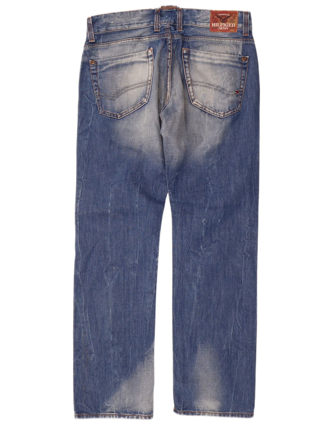 Jeans dritti da uomo Tommy Hilfiger W34 L34 cotone blu