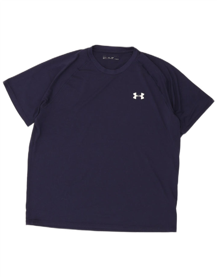 T-shirt da uomo Under Armour Top Large in poliestere blu navy