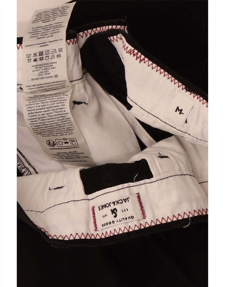 JACK & JONES Pantaloncini chino da uomo medi W32 in cotone nero