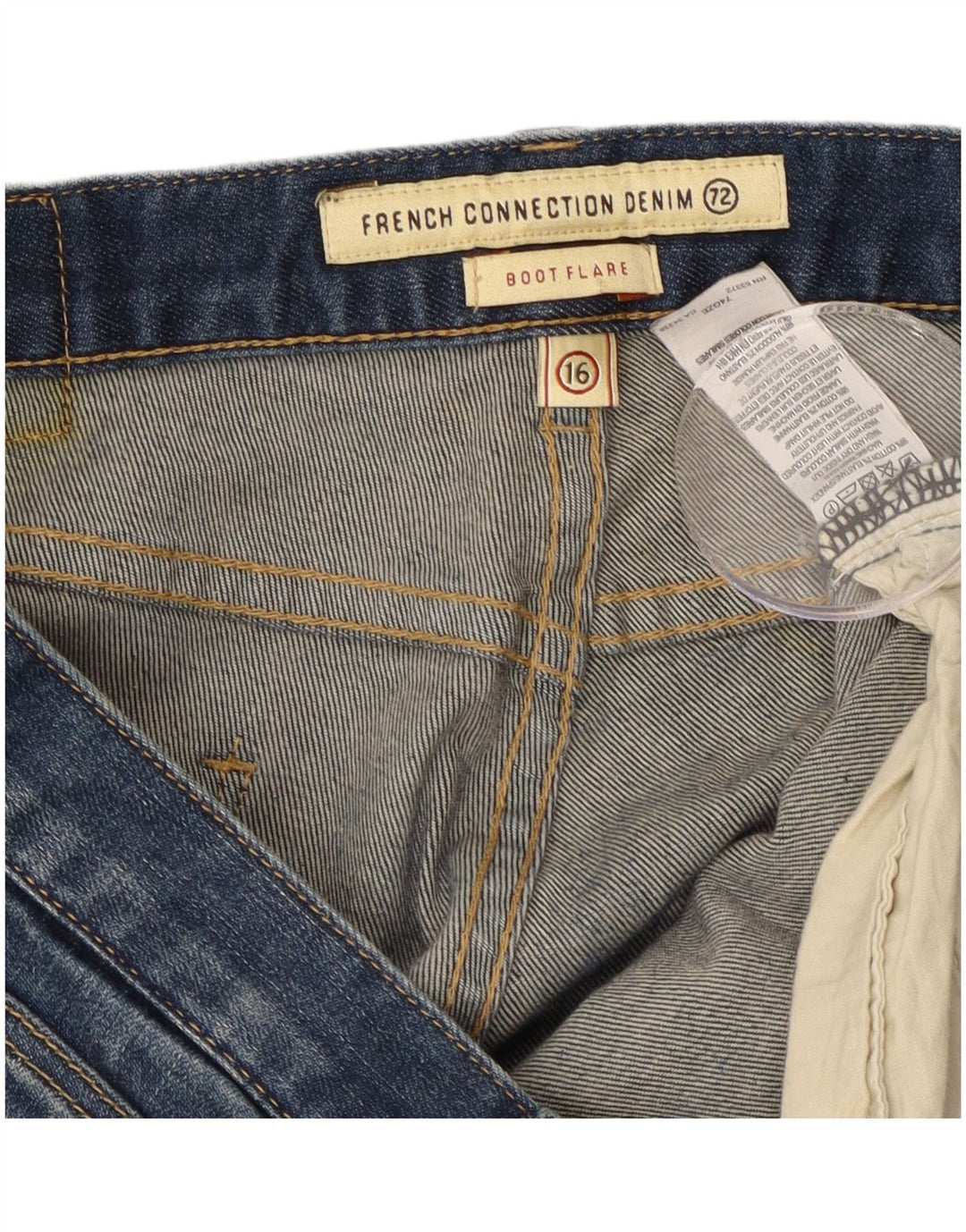 Jeans svasati bootcut da donna French Connection US 16 2XL W38 L33 Cotone blu