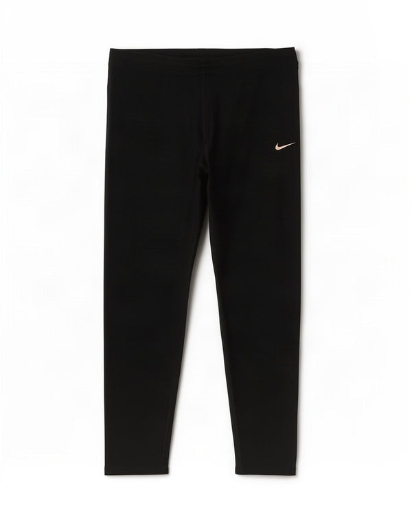 Nike Womens Dri Fit Capri Leggings UK 14 Medium Black Polyester