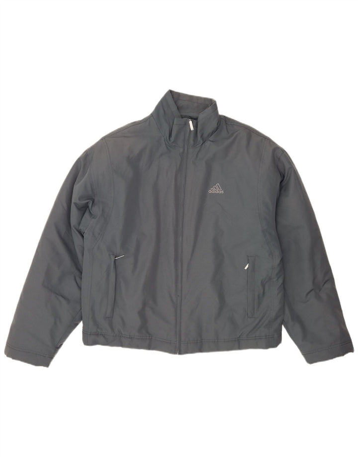 Giacca a vento Adidas da uomo con vestibilità ampia grafica UK 40/42 Grigio medio