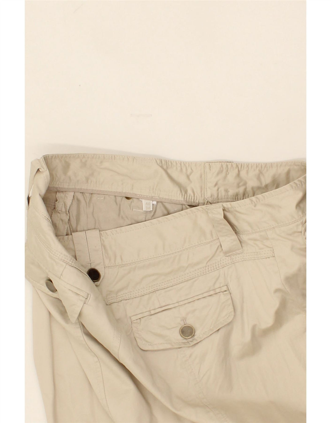 MASSIMO DUTTI Womens Straight Chino Trousers EU 40 Medium W30 L28 Beige Vintage Massimo Dutti and Second-Hand Massimo Dutti from Messina Hembry 