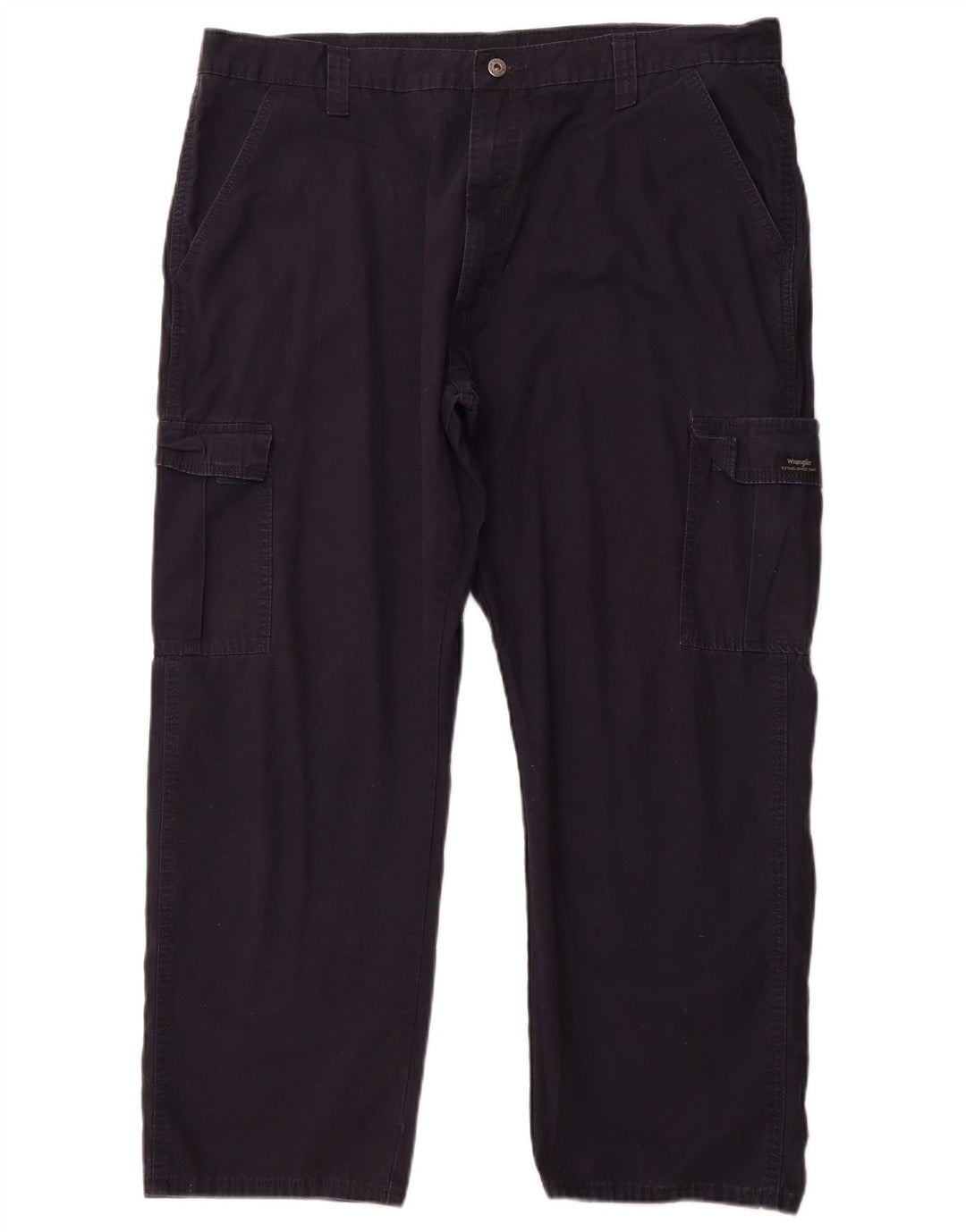 Pantaloni cargo dritti da uomo WRANGLER W40 L30 cotone blu navy