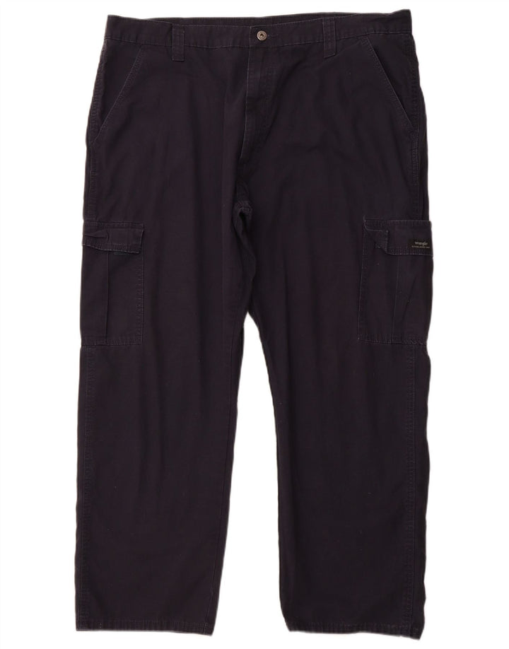 Pantaloni cargo dritti da uomo WRANGLER W40 L30 cotone blu navy