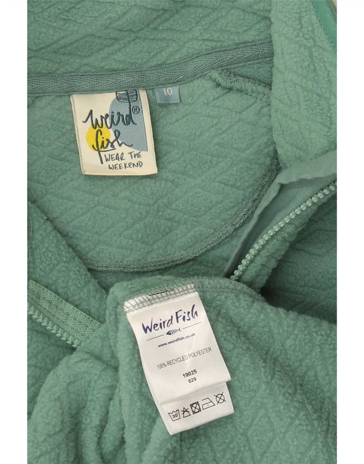 Giacca in pile oversize da donna Weird Fish UK 10 Small Verde Poliestere