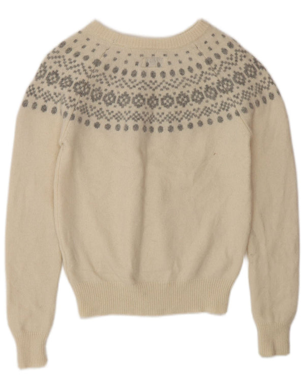 Maglione maglione girocollo da donna Jack Wills UK 4 XS Off White Fair Isle