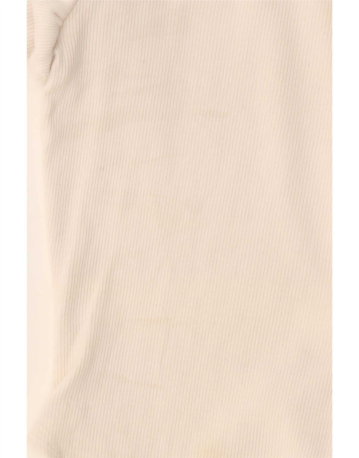 Body da donna Zara UK 12 cotone bianco sporco medio