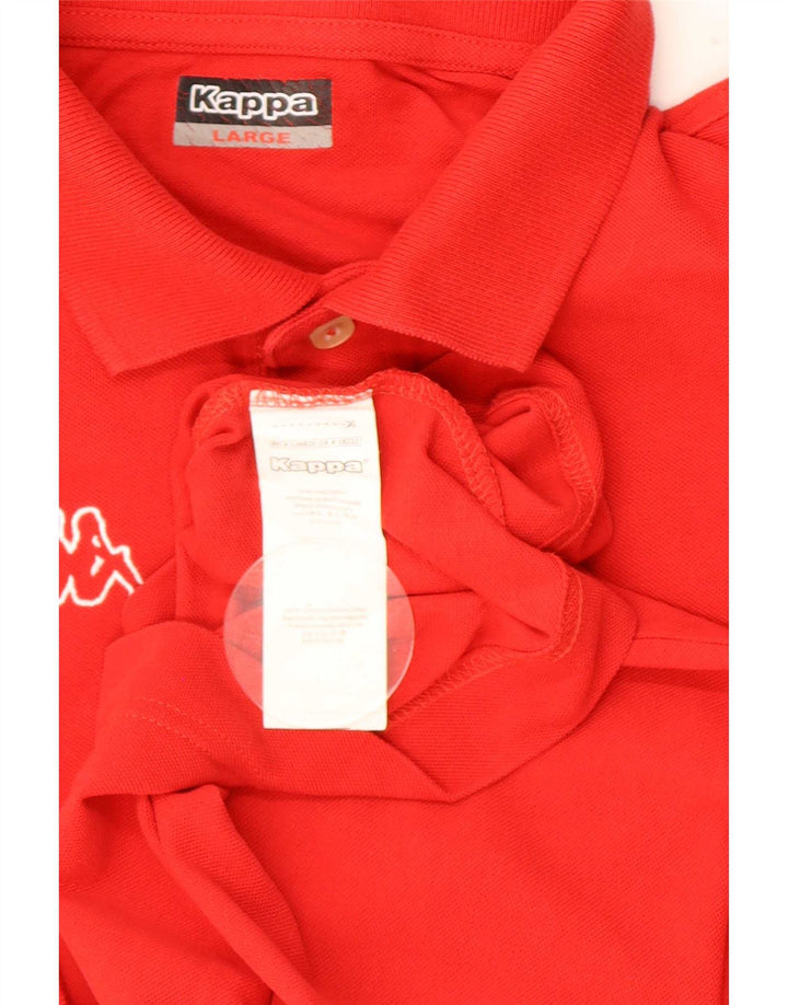 Polo Kappa Uomo Large Rossa In Cotone