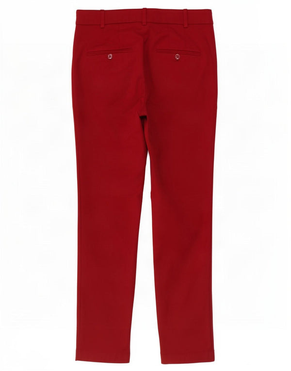 Pantaloni chino slim da donna Zara EU 36 XS W26 L27 Borgogna Cotone