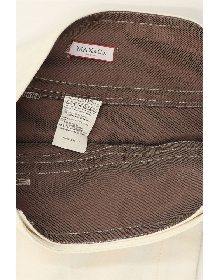 Mini gonna avvolgente da donna Max & Co. UK 8 piccola W32 cotone bianco