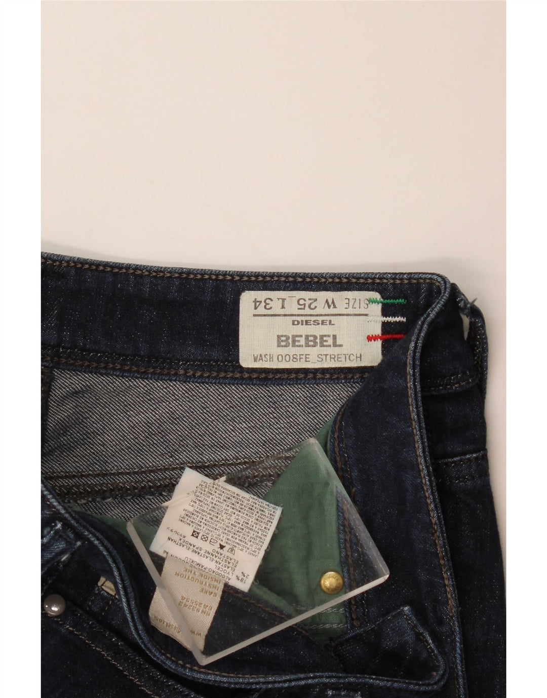 Jeans da donna Diesel BEBEL Bootcut W25 L30 cotone blu navy