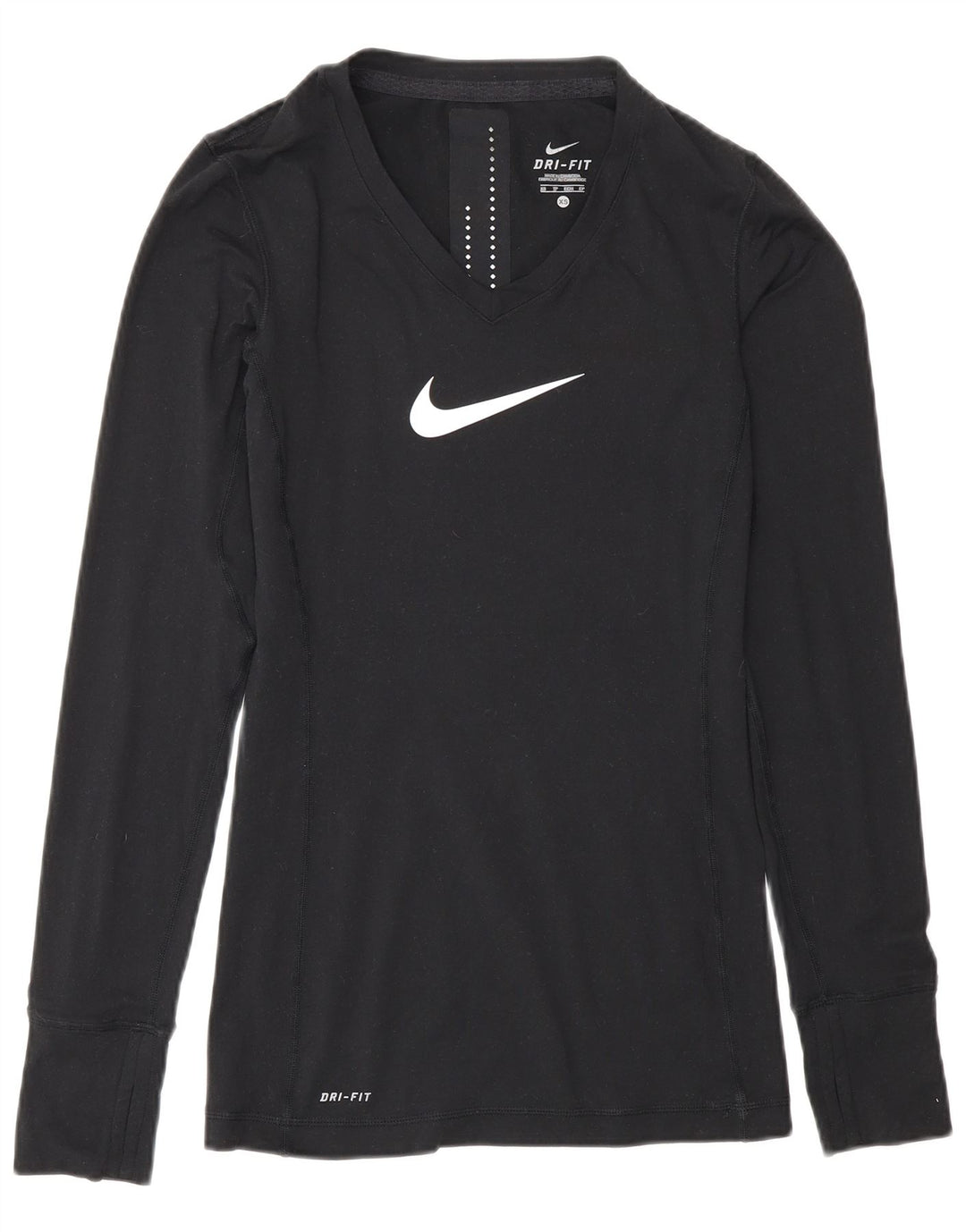 Top Nike Dri Fit Graphic da uomo a maniche lunghe XS poliestere nero