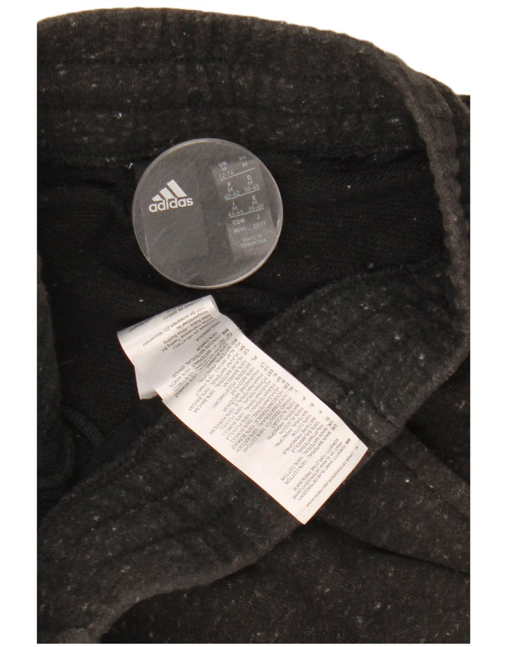 Pantaloni da tuta corti da donna ADIDAS UK 12/14 Cotone screziato grigio medio