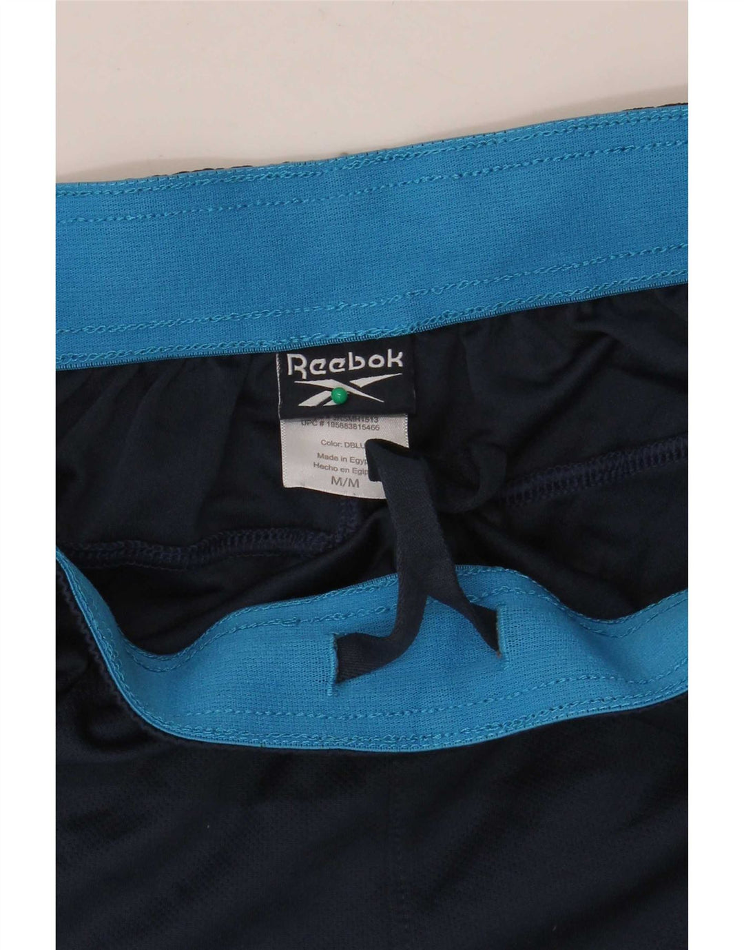 Pantaloncini sportivi da uomo Reebok medio blu navy in poliestere