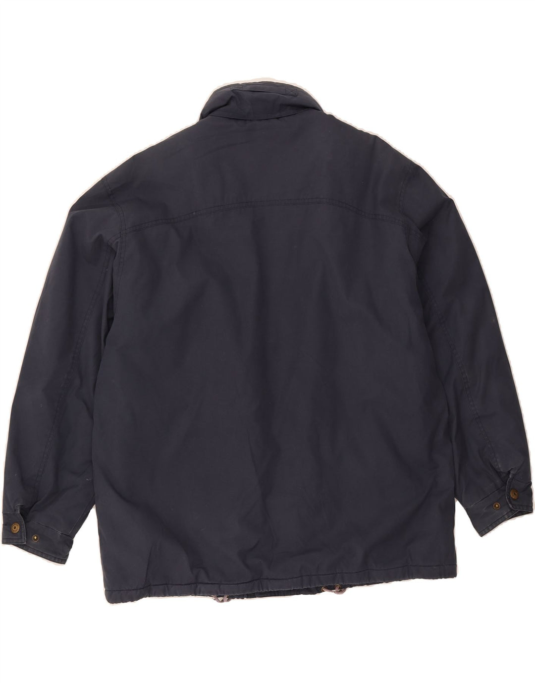 LEADER Mens Hooded Windbreaker Jacket UK 40 Large Navy Blue Vintage Leader and Second-Hand Leader from Messina Hembry 