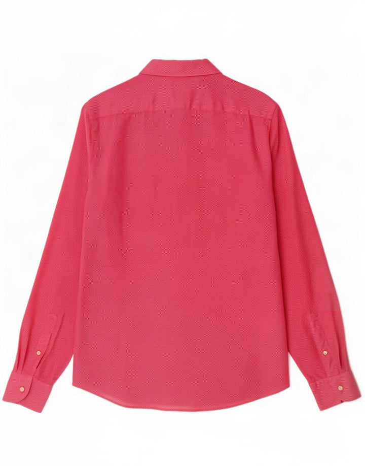 Massimo Dutti Camicia da uomo in lino maculato rosa medio