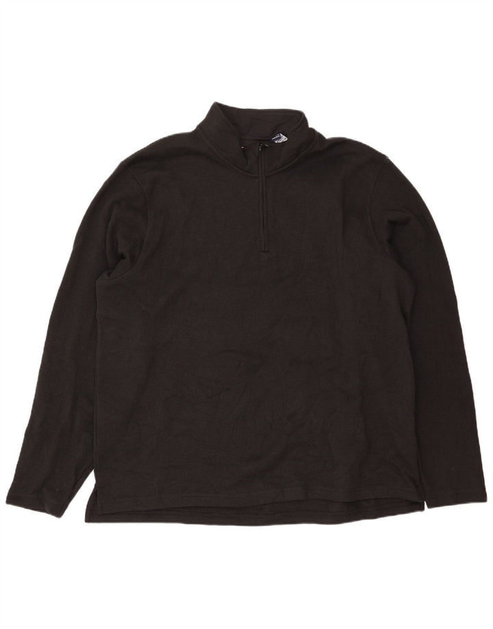 Felpa Wrangler da uomo con zip e collo, maglione XL, poliestere nero
